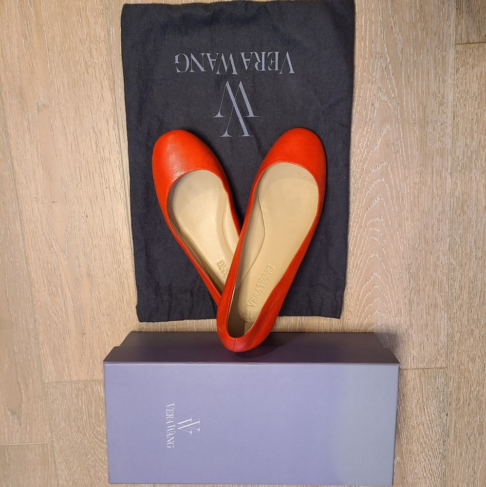 Vera Wang Lara Coral Ballet Flats